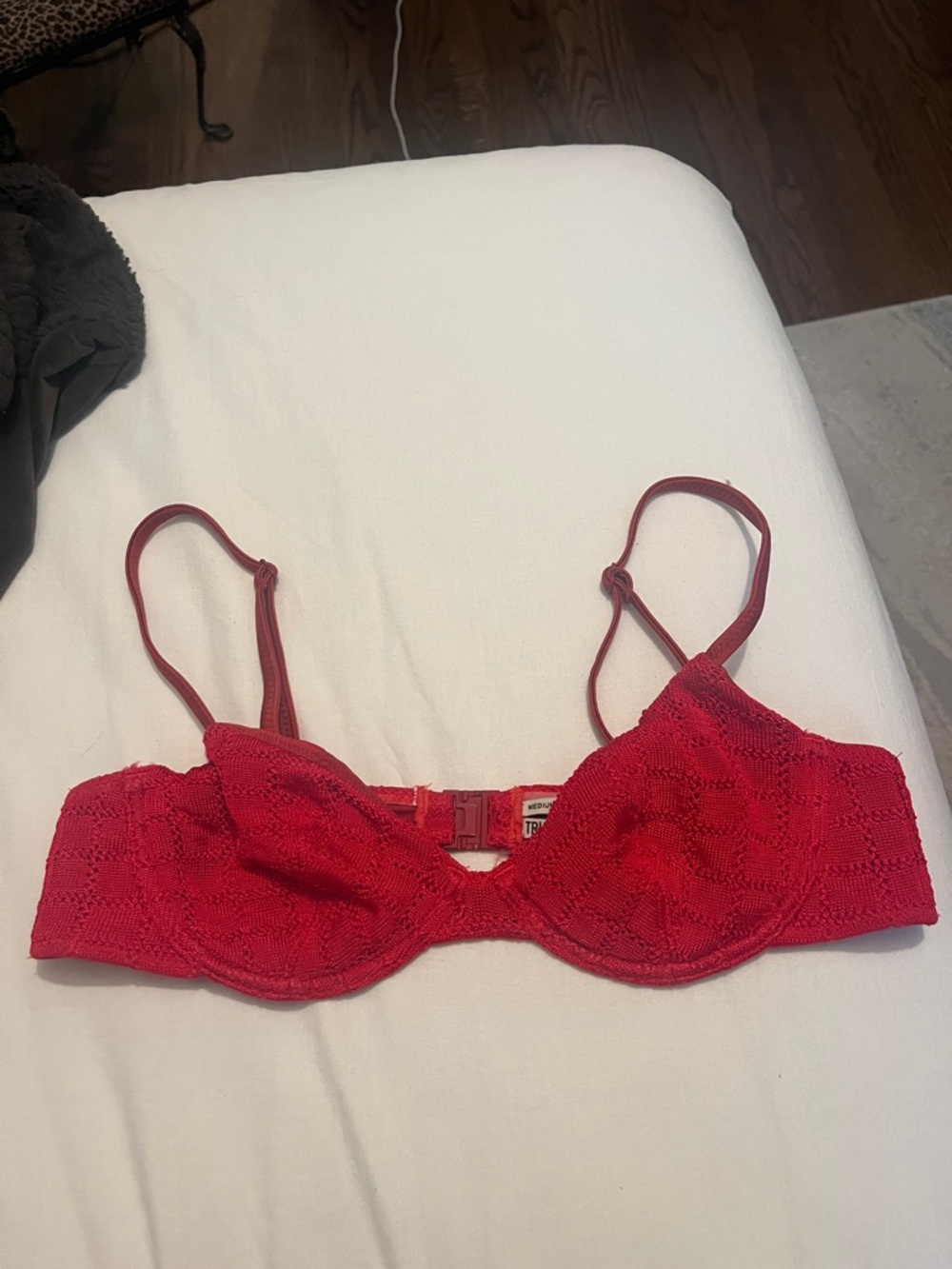 Red triangl bikini top